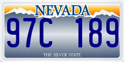 NV license plate 97C189