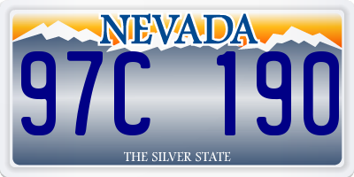 NV license plate 97C190