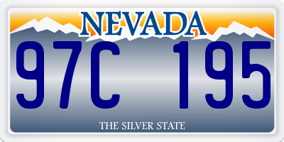NV license plate 97C195