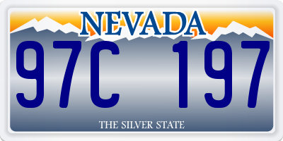 NV license plate 97C197