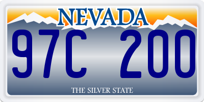 NV license plate 97C200