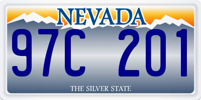 NV license plate 97C201