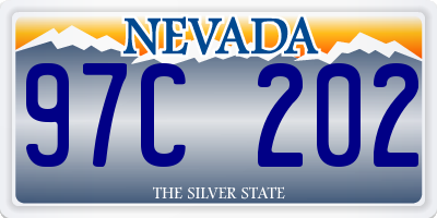 NV license plate 97C202