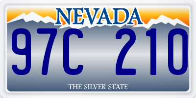 NV license plate 97C210