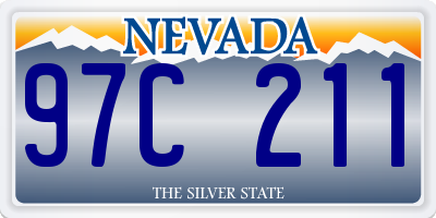 NV license plate 97C211