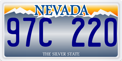NV license plate 97C220