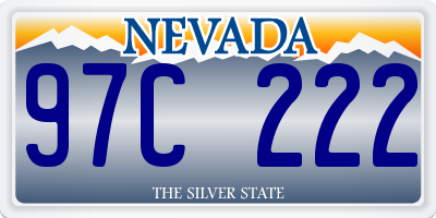 NV license plate 97C222