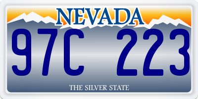 NV license plate 97C223