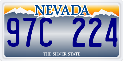 NV license plate 97C224