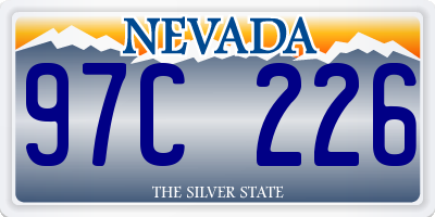 NV license plate 97C226