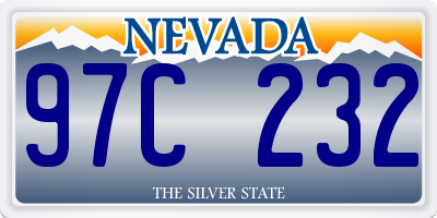 NV license plate 97C232