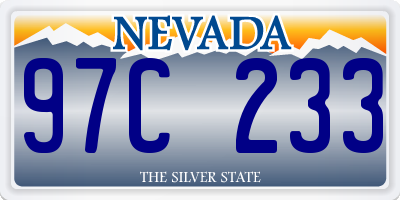 NV license plate 97C233