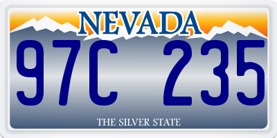 NV license plate 97C235