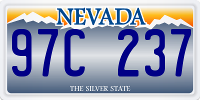NV license plate 97C237