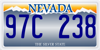 NV license plate 97C238