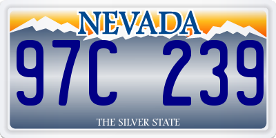 NV license plate 97C239