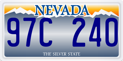 NV license plate 97C240