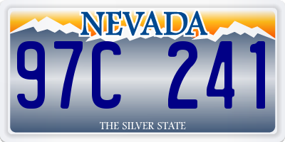 NV license plate 97C241