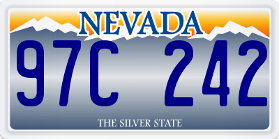 NV license plate 97C242