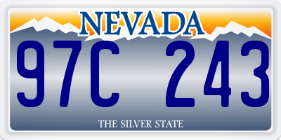 NV license plate 97C243