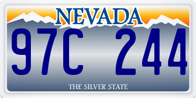 NV license plate 97C244