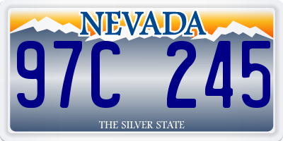 NV license plate 97C245