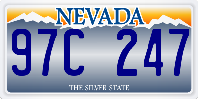 NV license plate 97C247