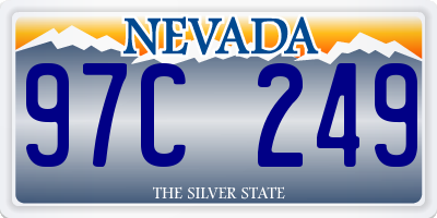 NV license plate 97C249