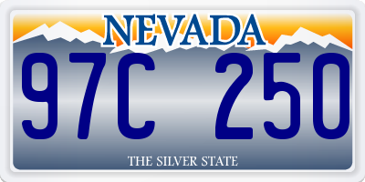 NV license plate 97C250