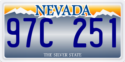 NV license plate 97C251