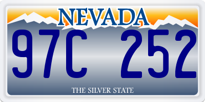 NV license plate 97C252