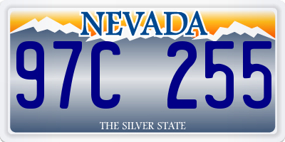 NV license plate 97C255