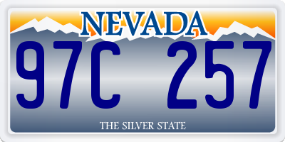 NV license plate 97C257