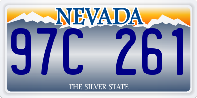 NV license plate 97C261