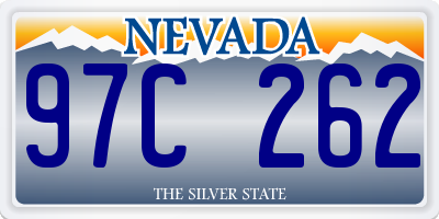 NV license plate 97C262