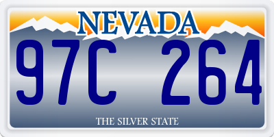 NV license plate 97C264
