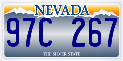 NV license plate 97C267