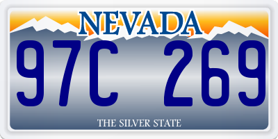 NV license plate 97C269