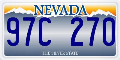 NV license plate 97C270