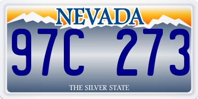 NV license plate 97C273