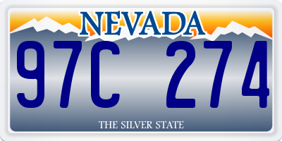 NV license plate 97C274
