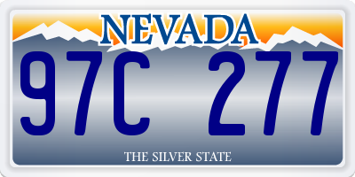 NV license plate 97C277