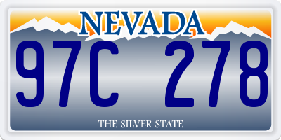 NV license plate 97C278