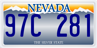 NV license plate 97C281