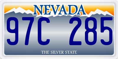 NV license plate 97C285