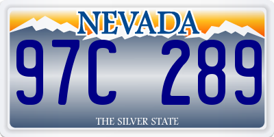 NV license plate 97C289