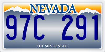 NV license plate 97C291