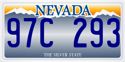 NV license plate 97C293