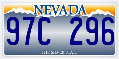 NV license plate 97C296