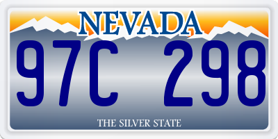 NV license plate 97C298